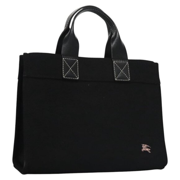 BURBERRY Blue Label Hand Bag Canvas Black Auth ac3538 - Picture 1 of 15